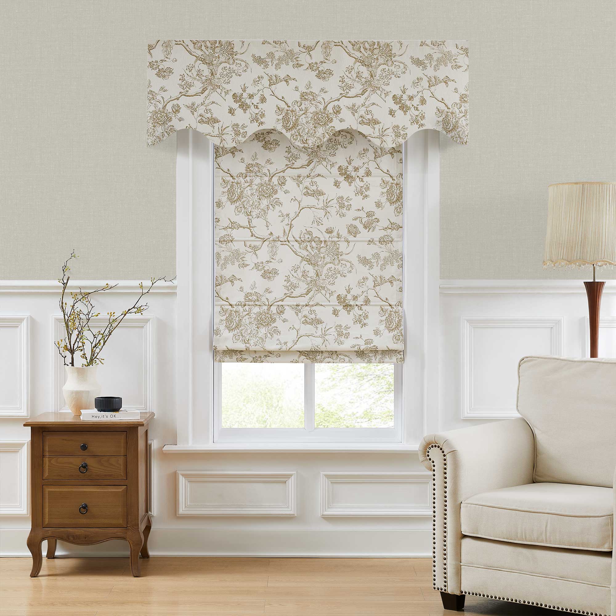 custom valance and swag