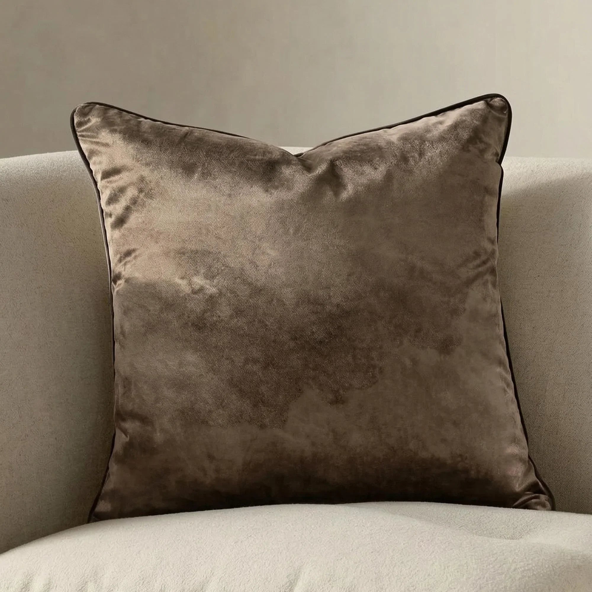 Taupe,Lita Maßgefertigter Kissenbezug 1 Stück