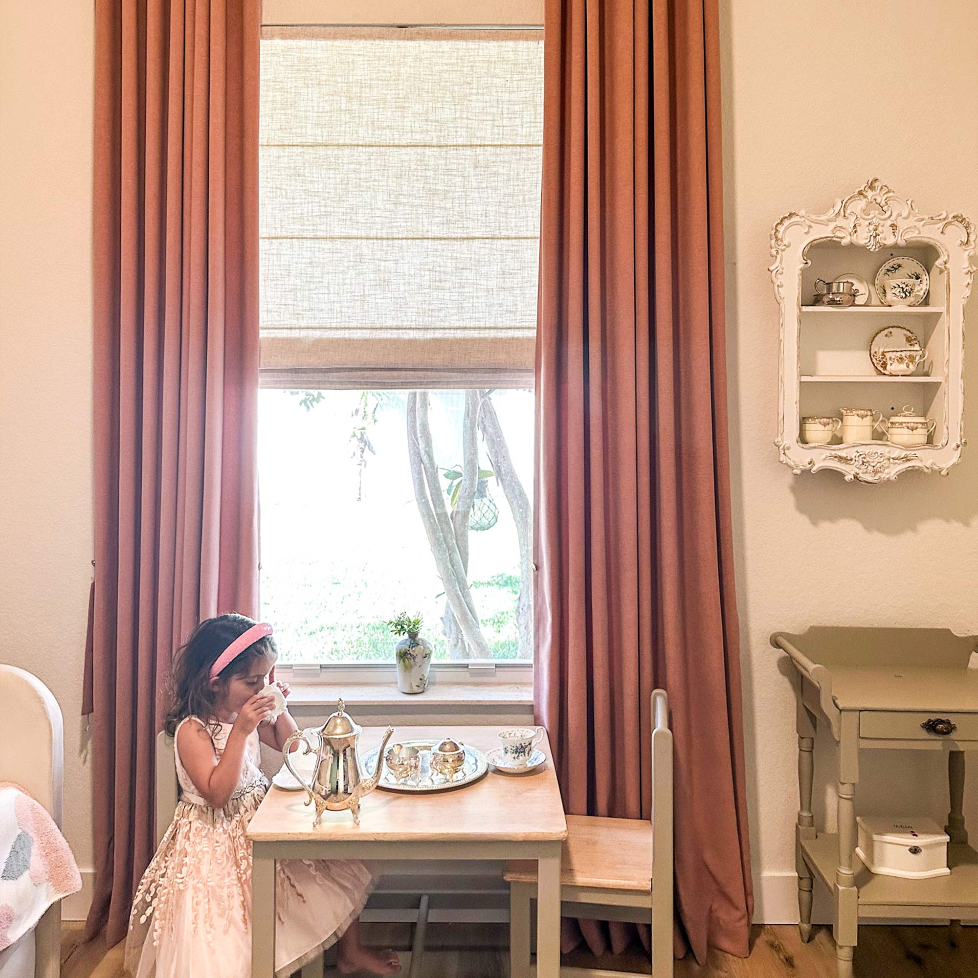Zartrosa, Kinderzimmer Vorhänge