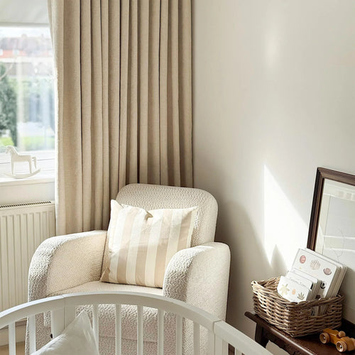 Beige,Vivienne Chenille Textur Vorhänge